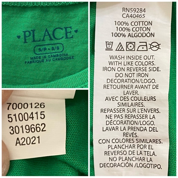 The Children’s Place, NWOT, Green Dinosaur, Graphic, Short Sleeve T, Size S 5/6 - Picture 14 of 14